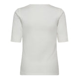GrannyCC Rib SS O - Tee - Off white - Co'couture