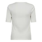 GrannyCC Rib SS V - Tee - Off white - Co'couture