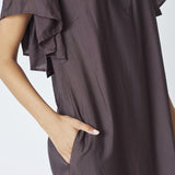 HeraCC SS Frill Dress - Mocca - Co'couture
