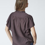 HeraCC SS Frill Top - Mocca - Co'couture