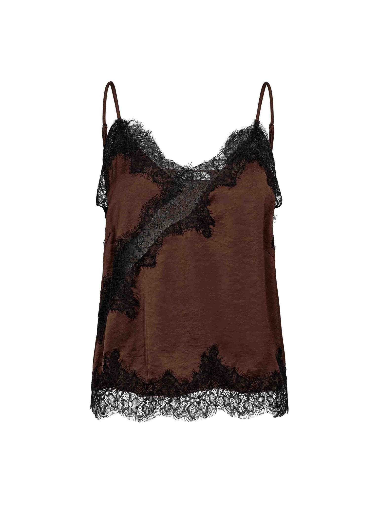 IdunCC Lace Top - Dark Brown - Co'couture