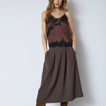 IdunCC Lace Top - Dark Brown - Co'couture
