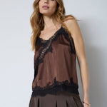 IdunCC Lace Top - Dark Brown - Co'couture
