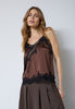 IdunCC Lace Top - Dark Brown