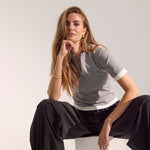 LanceCC Zipper Tee - Grey Melange - Co'couture