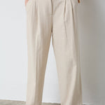 LeenaCC Linen Pleat LL Pant - Bone - Co'couture