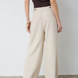 LeenaCC Linen Pleat Pant - Bone - Co'couture