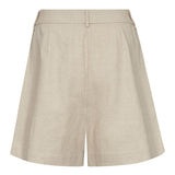 LeenaCC Linen Pleat Shorts - Bone - Co'couture