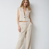 LeenaCC Linen Vest - Bone - Co'couture