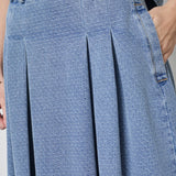 LovaCC Anya Pleat Skirt - Denim blue - Co'couture