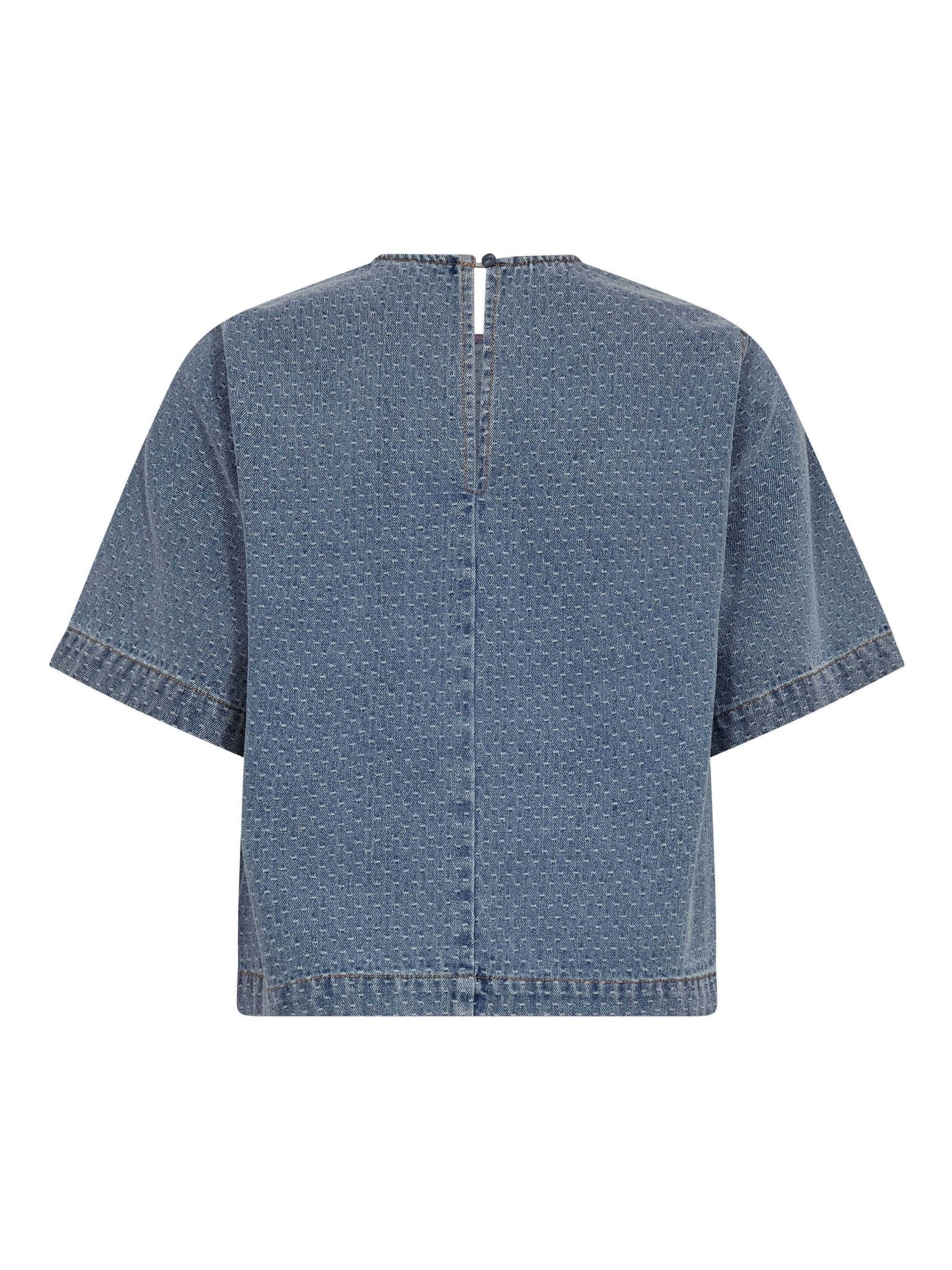 LovaCC Denim SS Blouse - Denim blue - Co'couture
