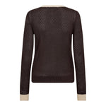 LueCC Pointelle Cardigan - Dark Brown - Co'couture