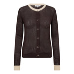 LueCC Pointelle Cardigan - Dark Brown - Co'couture