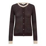 LueCC Pointelle Cardigan - Dark Brown - Co'couture