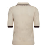 LueCC Pointelle Polo Knit - Bone - Co'couture