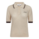 LueCC Pointelle Polo Knit - Bone - Co'couture