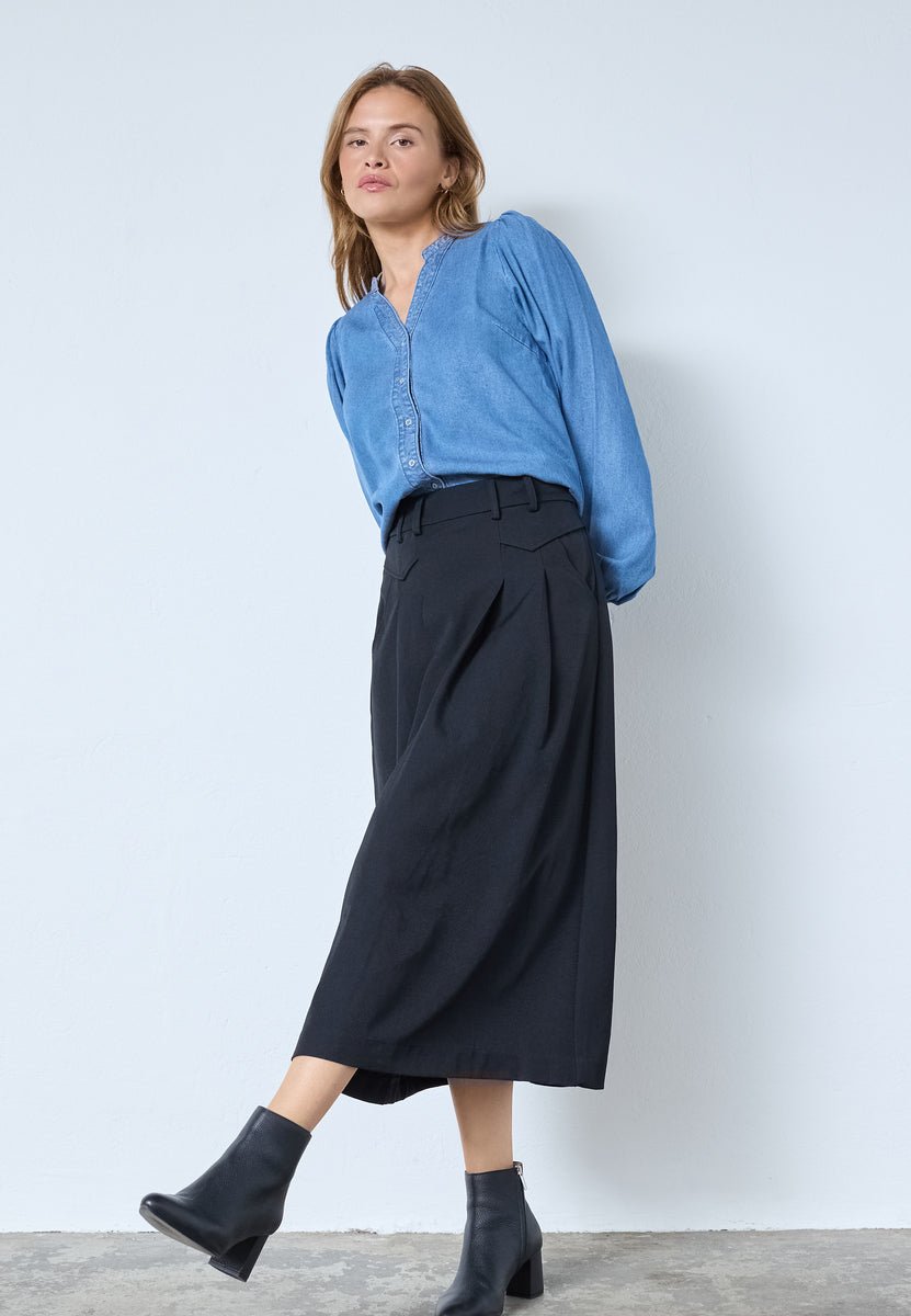 LunaCC Pocket Pleat Skirt - Black - Co'couture