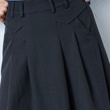 LunaCC Pocket Pleat Skirt - Black - Co'couture