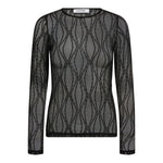 MarcyCC Mesh O - blouse - Black - Co'couture