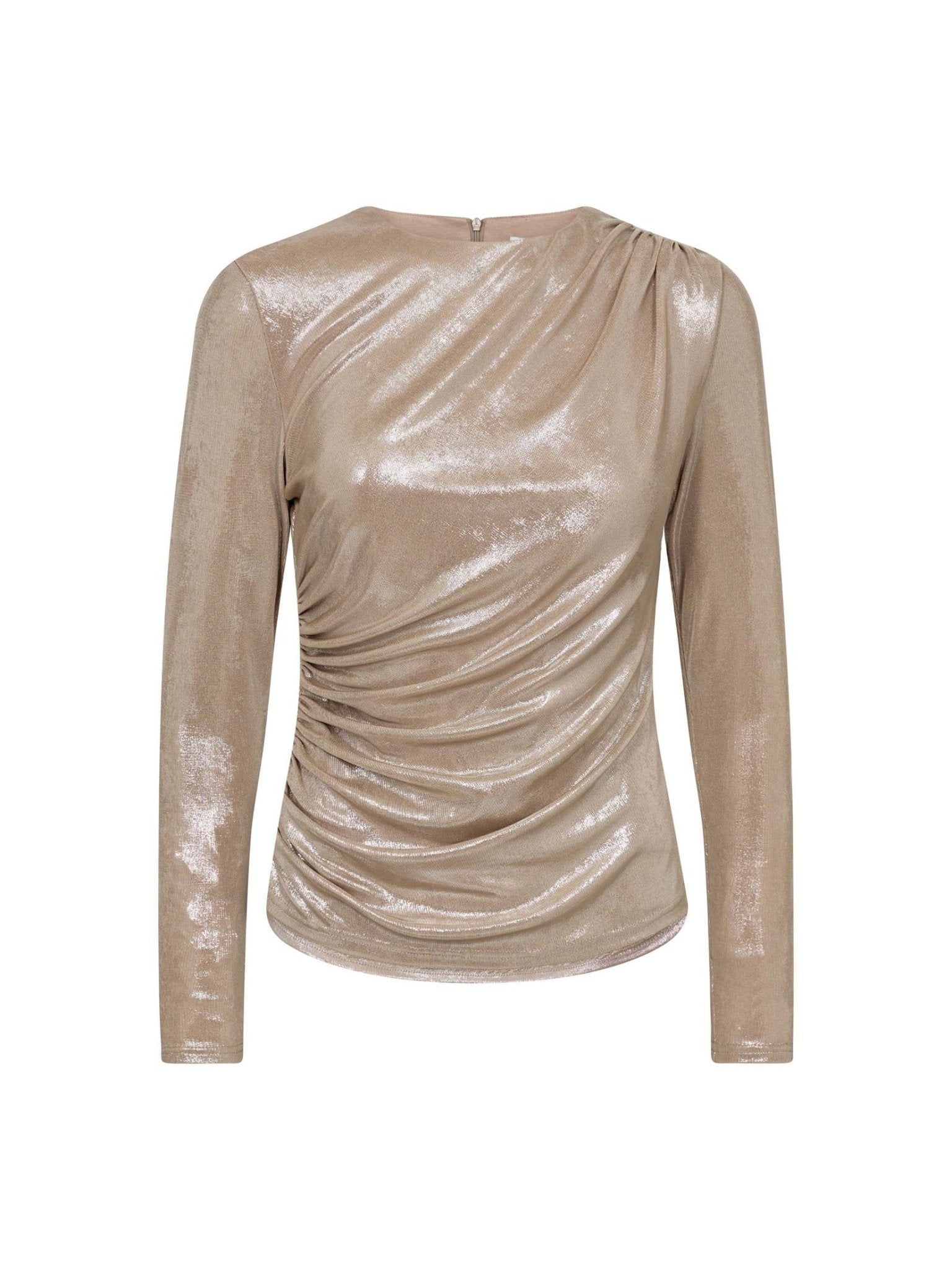 MargotCC Drape Blouse - Champagne - Co'couture