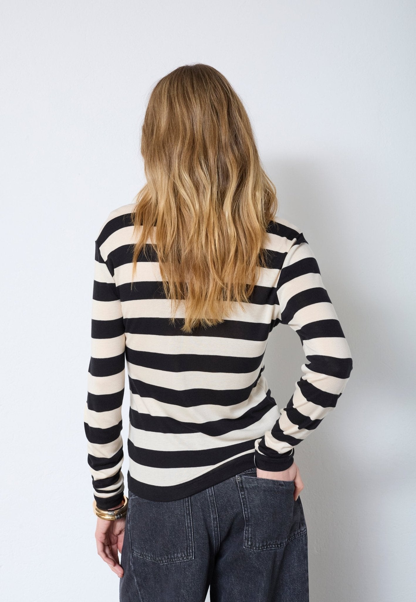 MasonCC Stripe Blouse - BoneBlack - Co'couture
