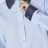 NelsonCC Stripe Shirt - Pale Blue - Co'couture