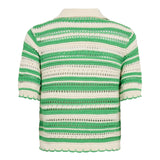 OdetteCC Stripe SS Cardigan - Green - Co'couture