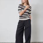 OdetteCC Stripe SS O - Knit - OffWhite - Black - Co'couture