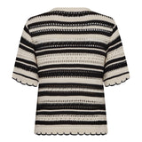 OdetteCC Stripe SS O - Knit - OffWhite - Black - Co'couture