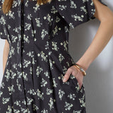 OliviaCC Flower Pleat Dress - Black - Co'couture