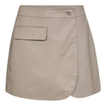 PhoebeCC Leather Wrap Skort - Taupe - Co'couture
