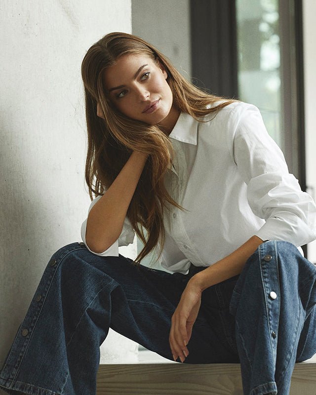 PoppyCC Button Waist Shirt - White - Co'couture