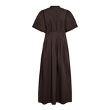 PoppyCC Emb Pleat Dress - Dark Brown - Co'couture