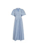 PoppyCC Emb Pleat Dress - Pale Blue