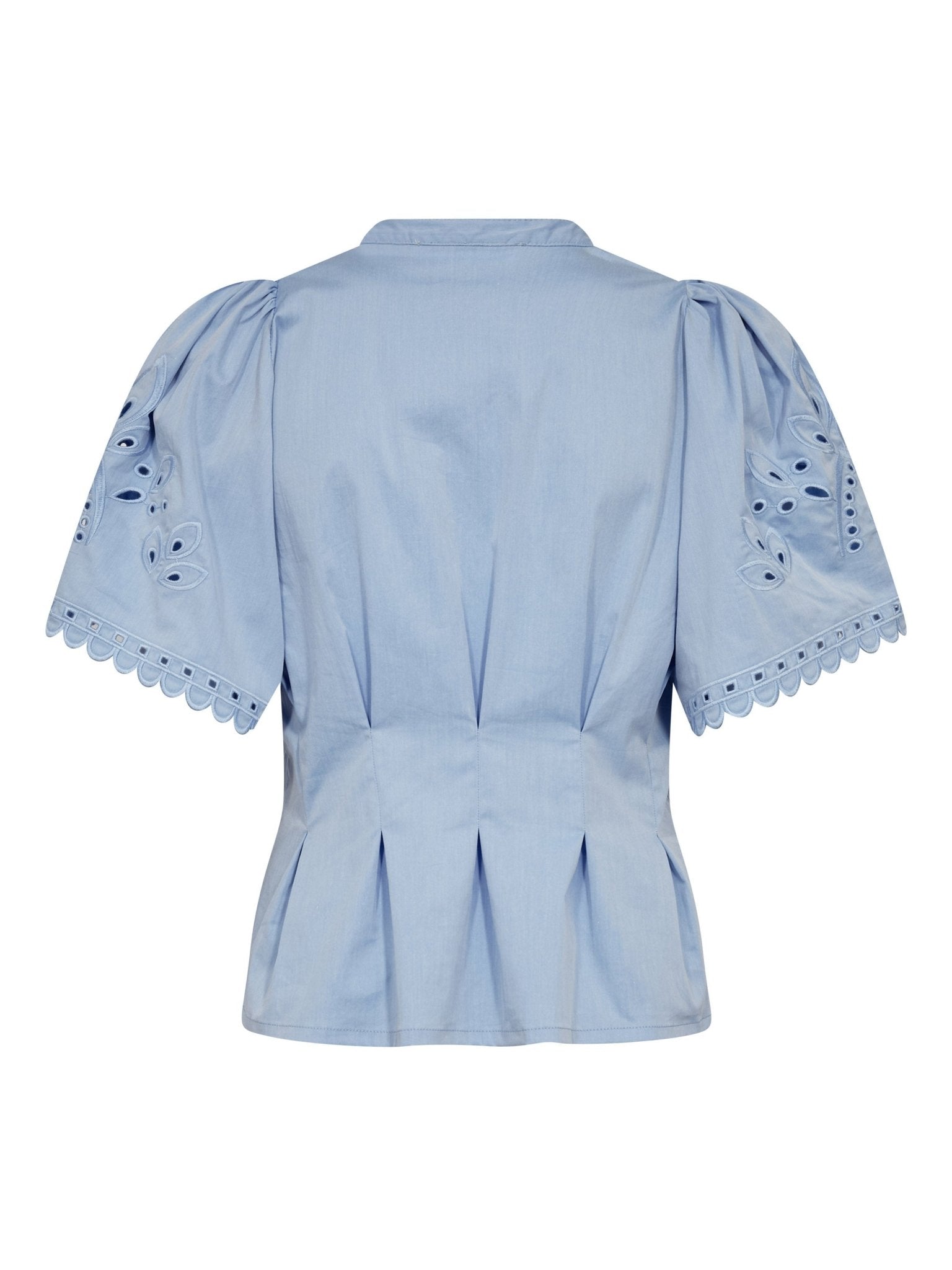 PoppyCC Emb SS V - Shirt - Pale Blue - Co'couture
