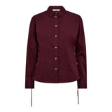 PoppyCC Eyelet Tie Shirt - Winered - Co'couture