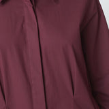 PoppyCC Shirt Long Dress - Winered - Co'couture