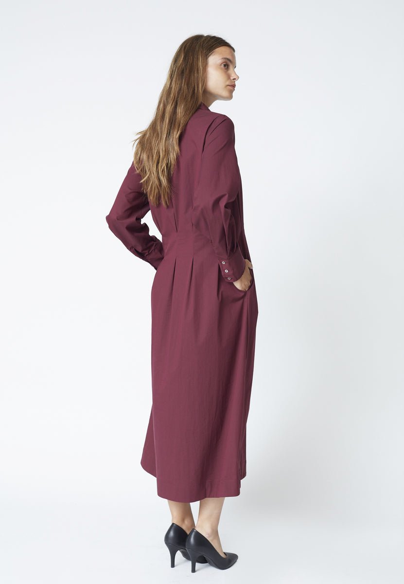 PoppyCC Shirt Long Dress - Winered - Co'couture