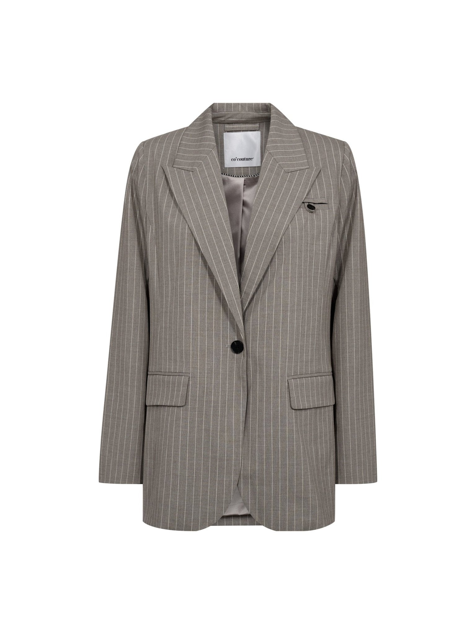 QuinCC Pin Fitted Blazer - Mink - Co'couture