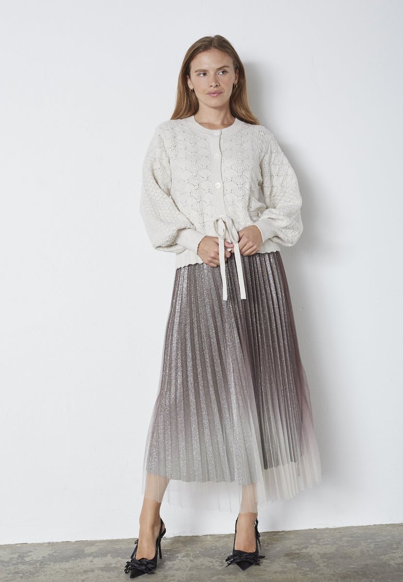 RowCC Pointelle Tie Cardigan - Ivory - Co'couture