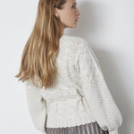 RowCC Pointelle Tie Cardigan - Ivory - Co'couture
