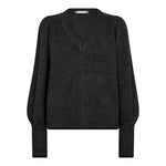 RowCC Puff Rib V - Knit - Dark Grey - Co'couture