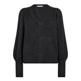 RowCC Puff Rib V - Knit - Dark Grey - Co'couture