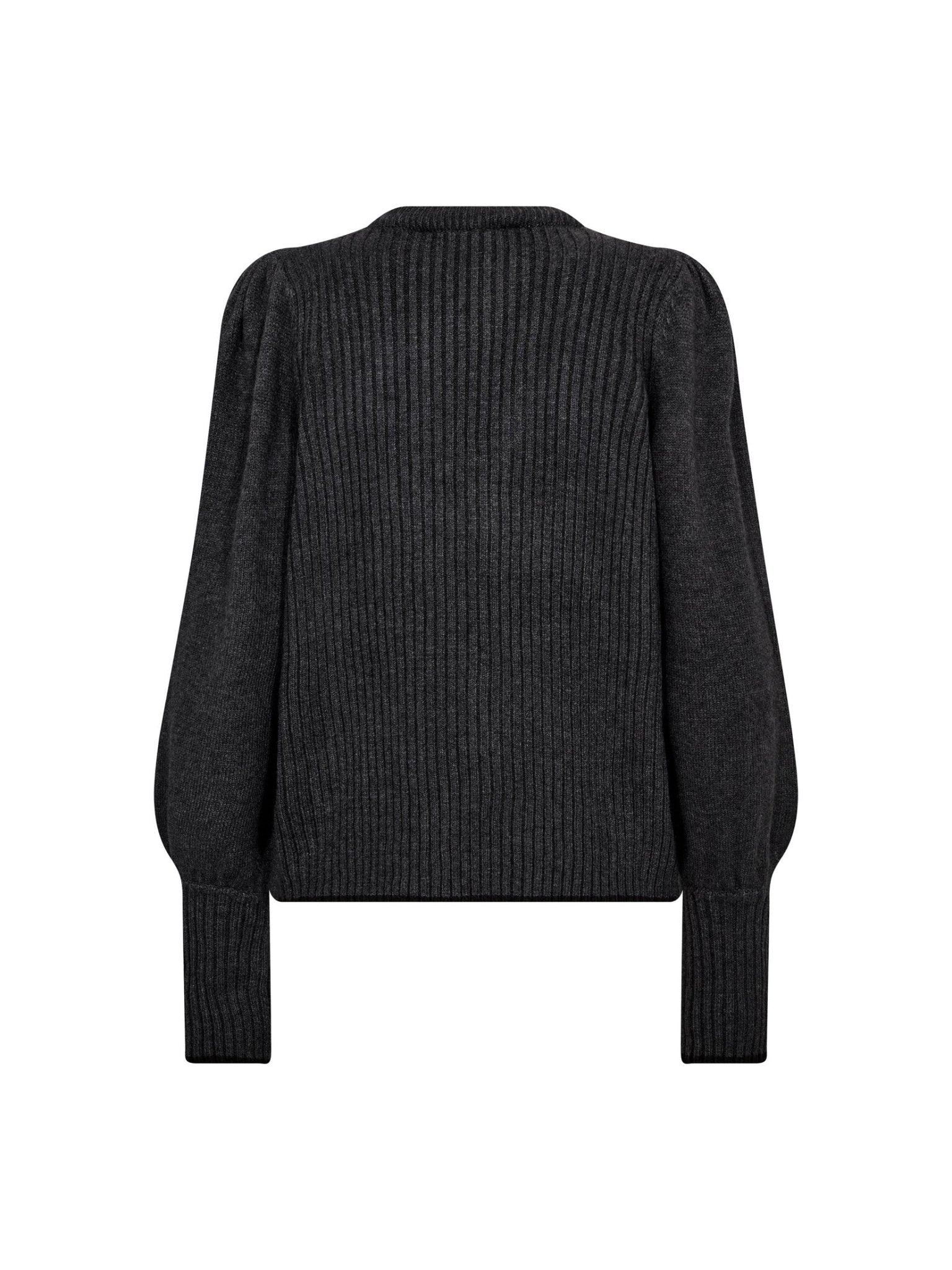 RowCC Puff Rib V - Knit - Dark Grey - Co'couture