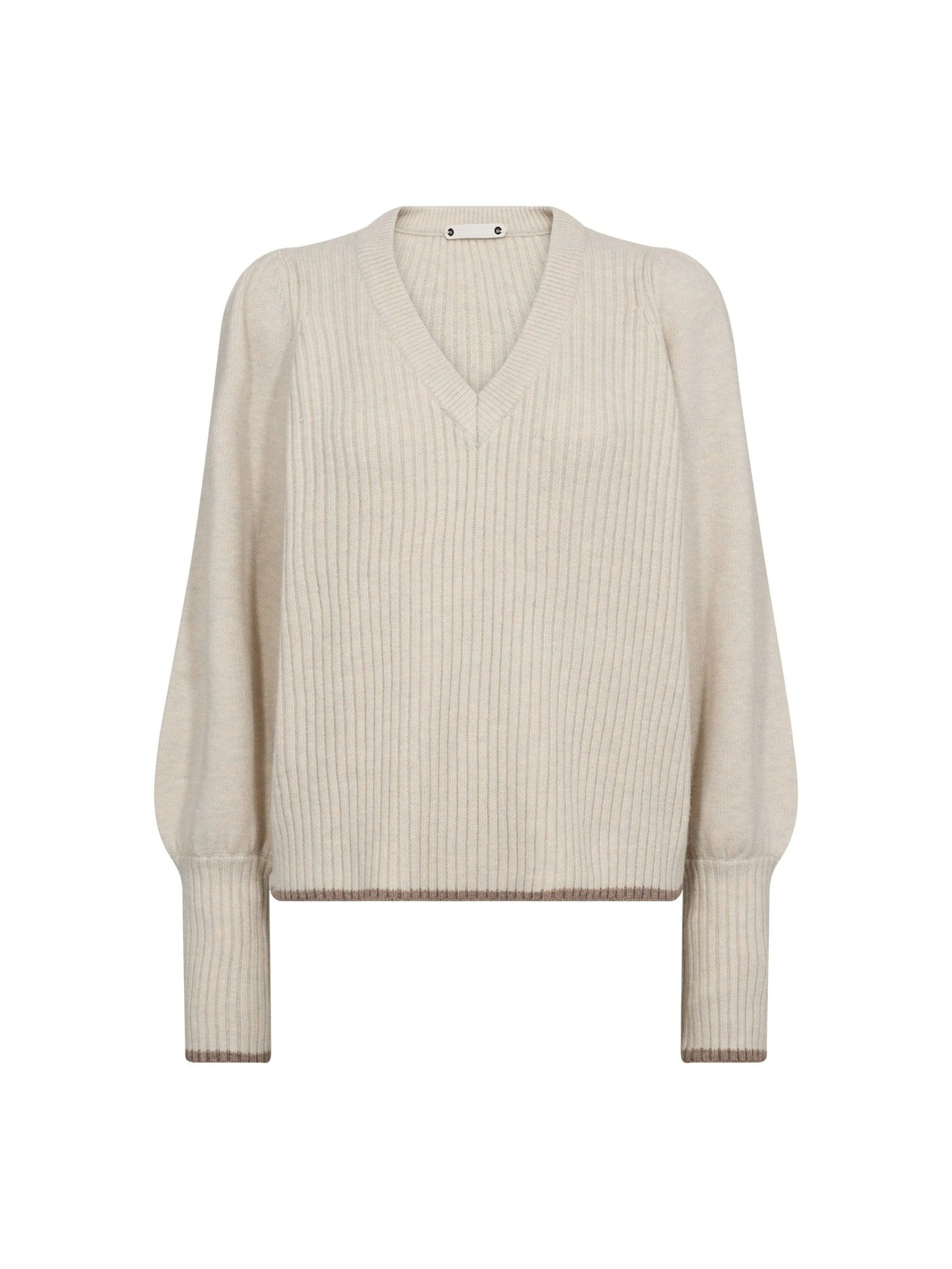 RowCC Puff Rib V - Knit - Ivory - Co'couture