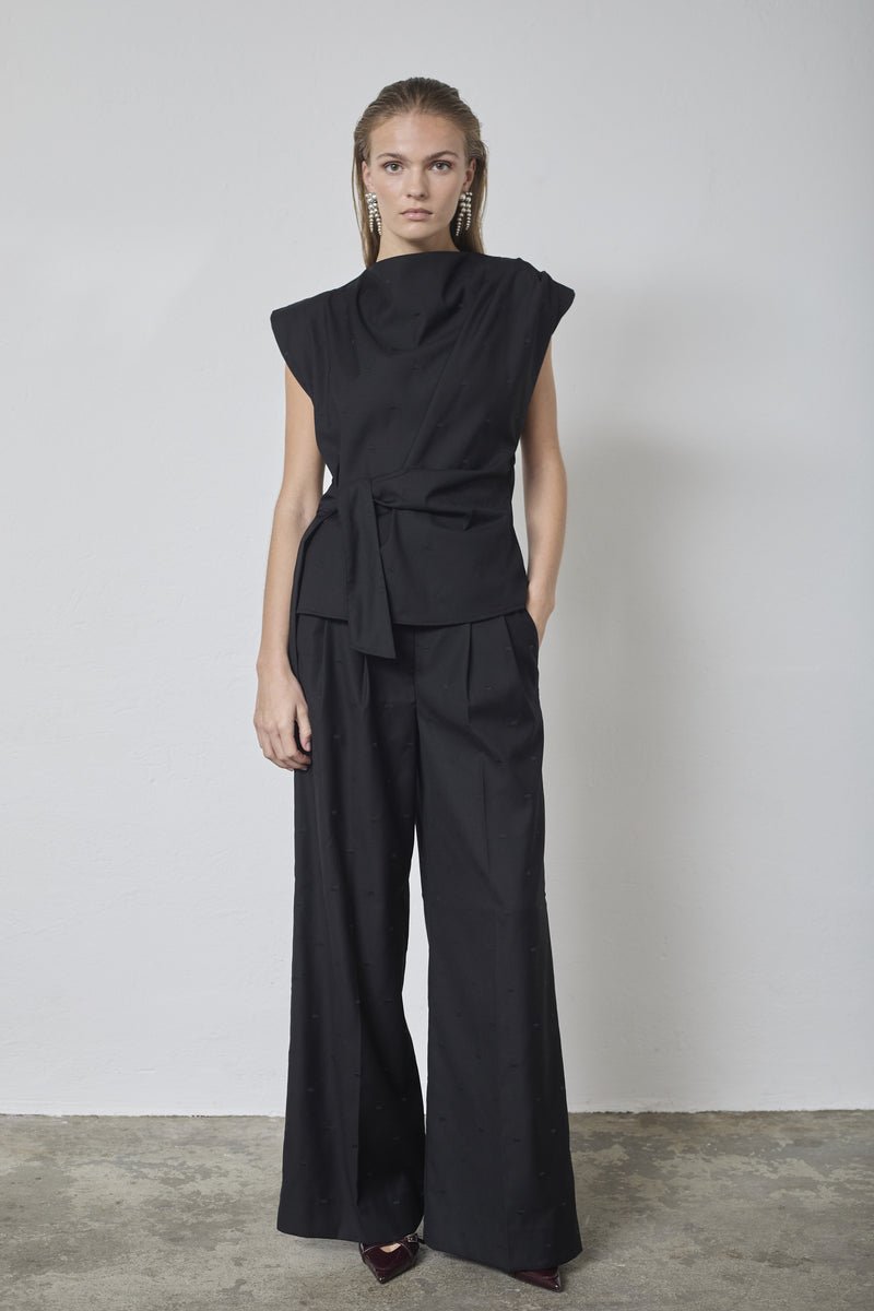 SagaCC Pleat Top - Black - Co'couture