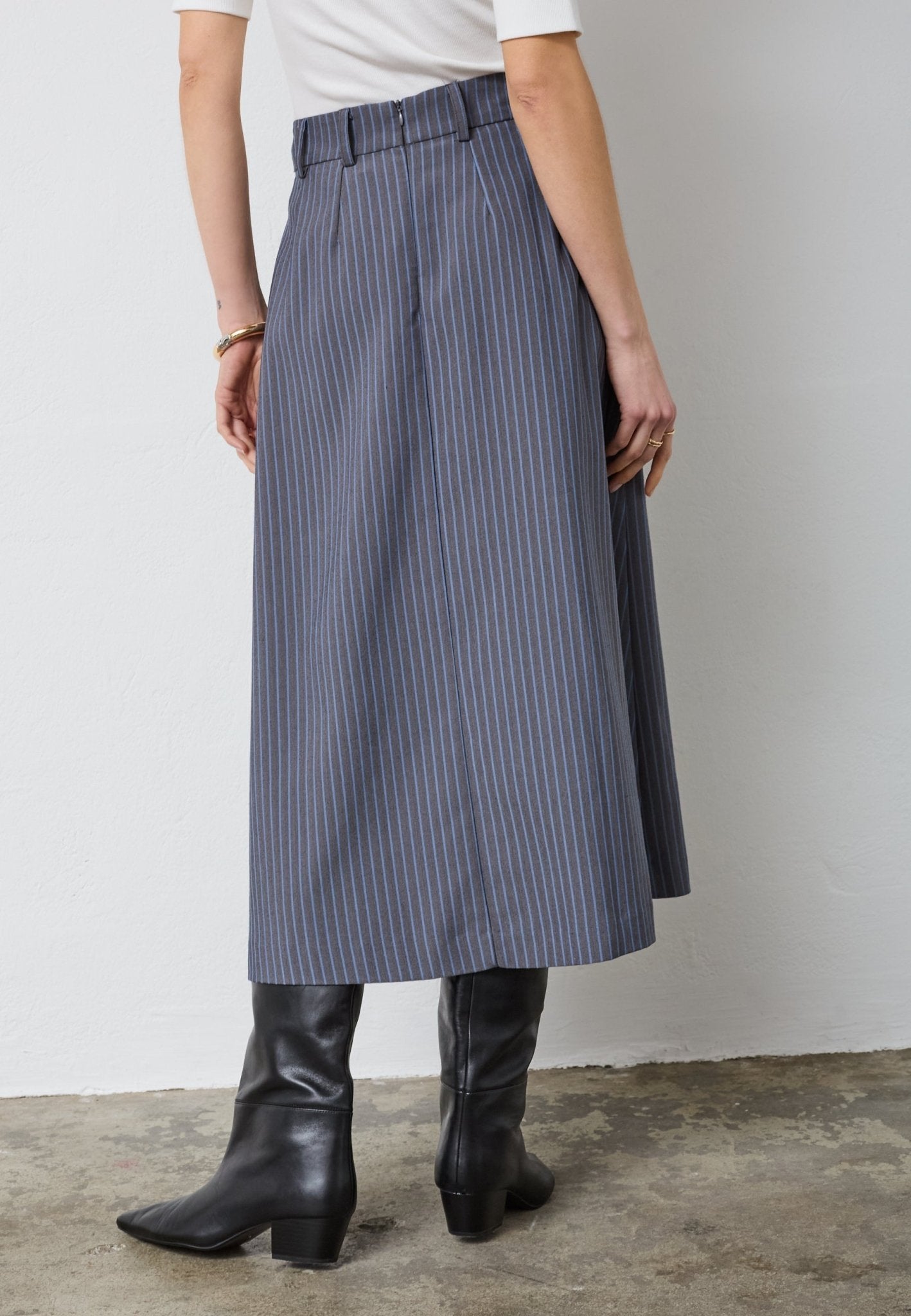 SalvieCC Anya Pleat Skirt - Denim blue - Co'couture