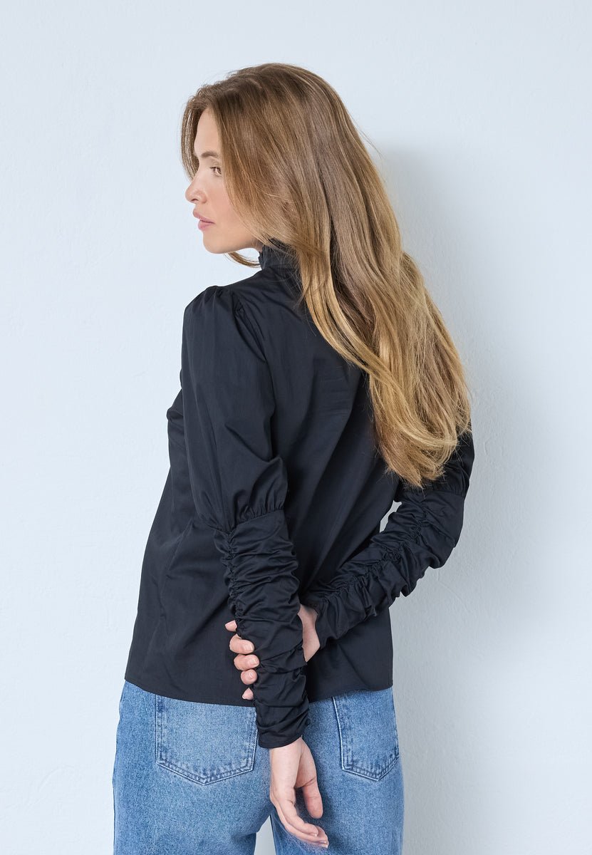 SandyCC Poplin Puff Shirt - Black - Co'couture