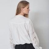 StinaCC Emb Blouse - Off white - Co'couture