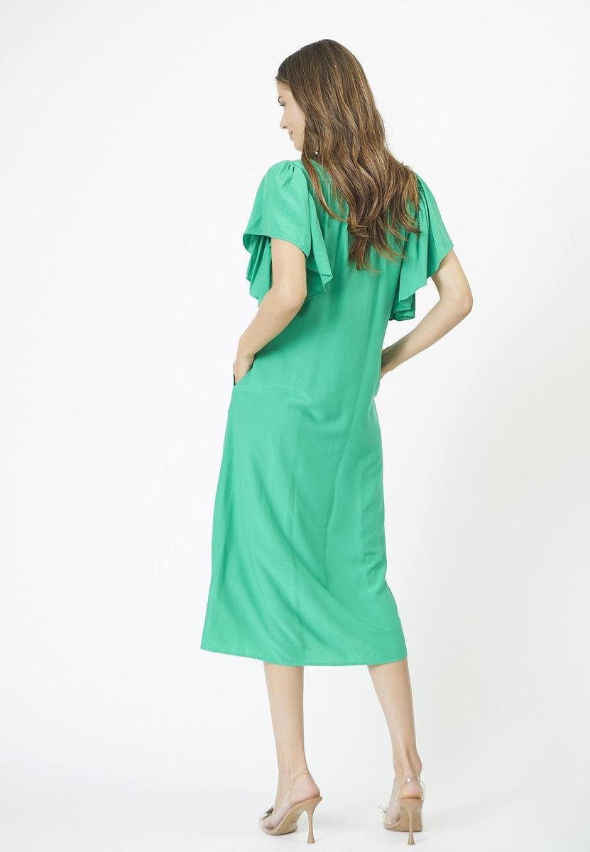 SunriseCC SS Frill Dress - Green - Co'couture
